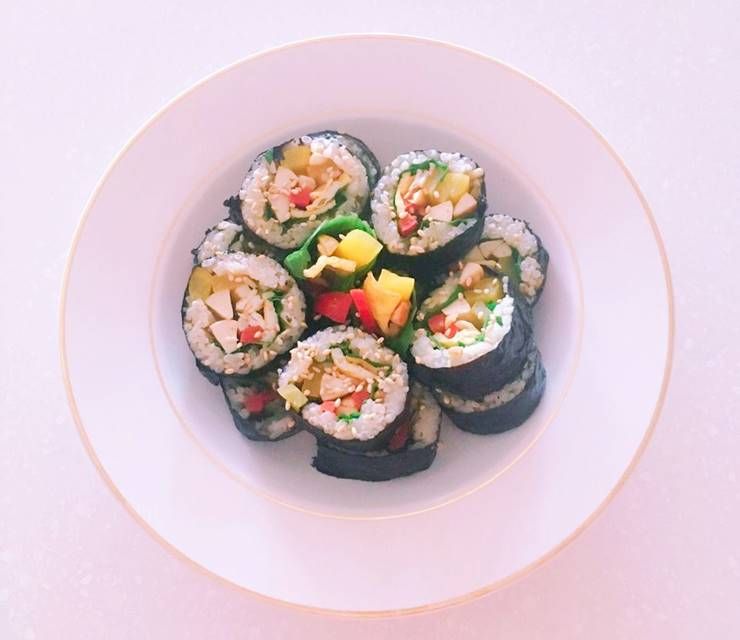 닭가슴살 소세지 활용한 다이어트 김밥