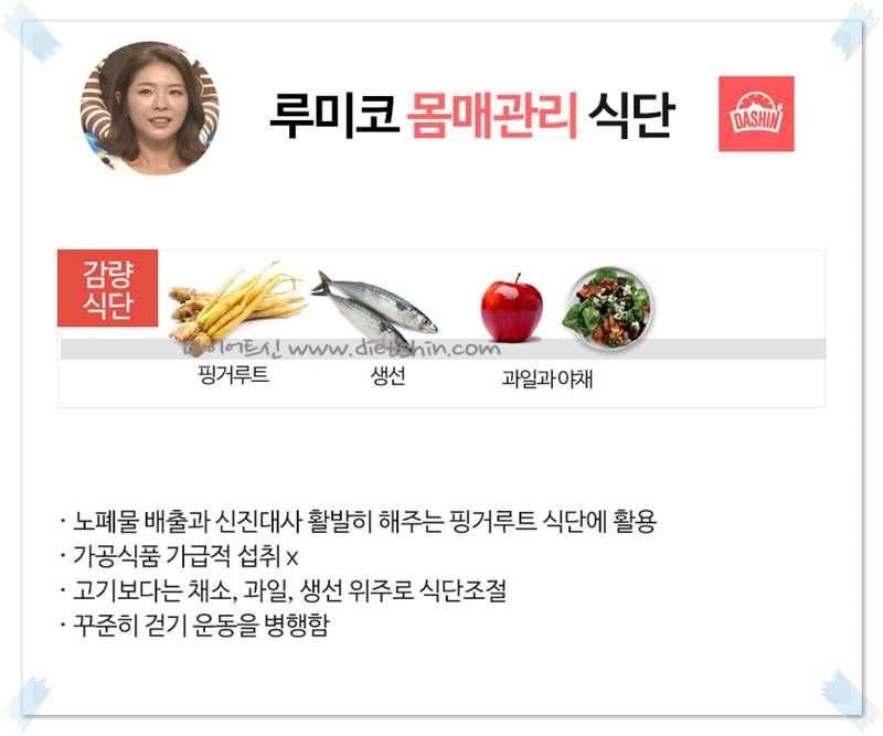 김정민 아내 루미코 식단 (출산후 감량)